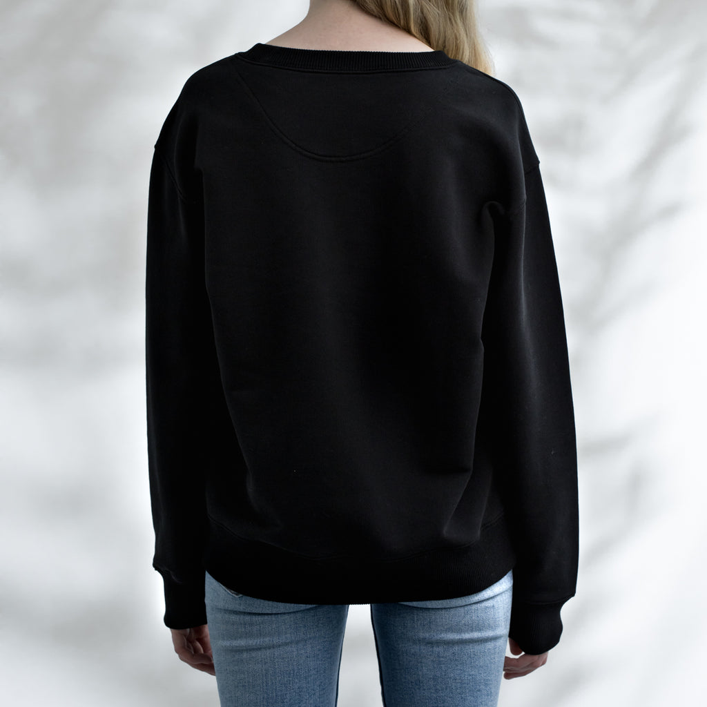 Classic Black Sweater made from 100% organic cotton